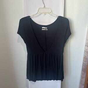 Urban outfitters black Women’s deep v Top